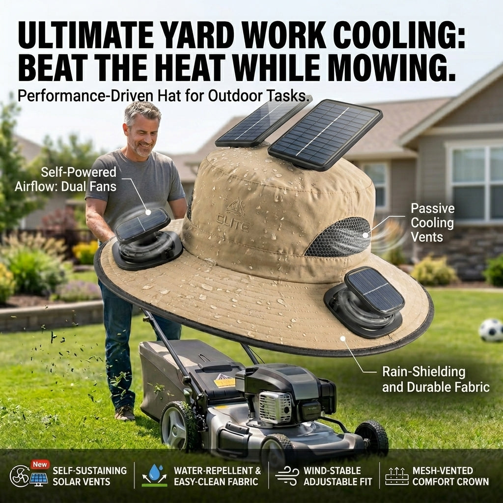 Solar Rechargeable Cooling Fan Hat