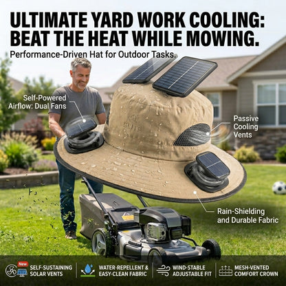 Solar Rechargeable Cooling Fan Hat