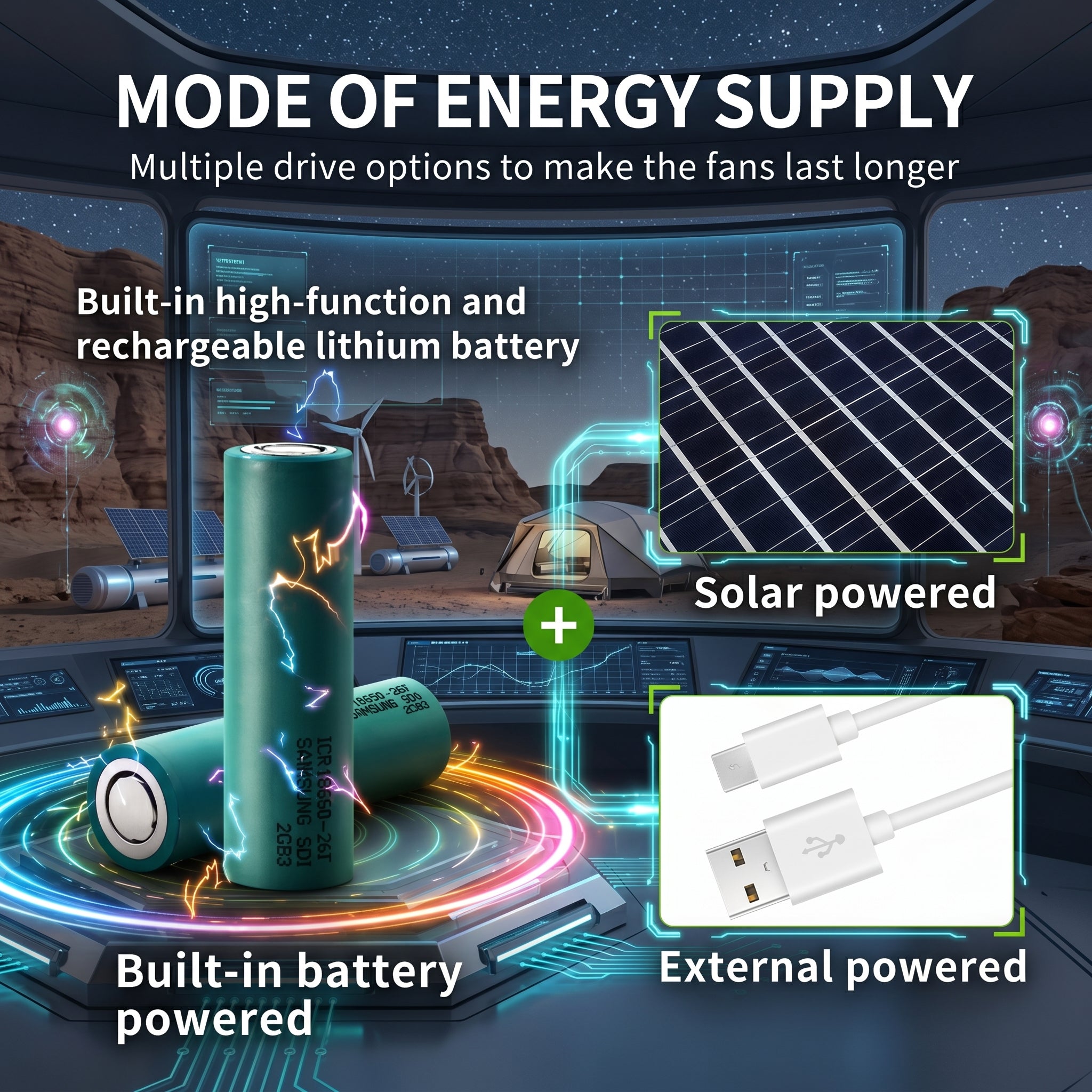 Solar Rechargeable Cooling Fan Hat