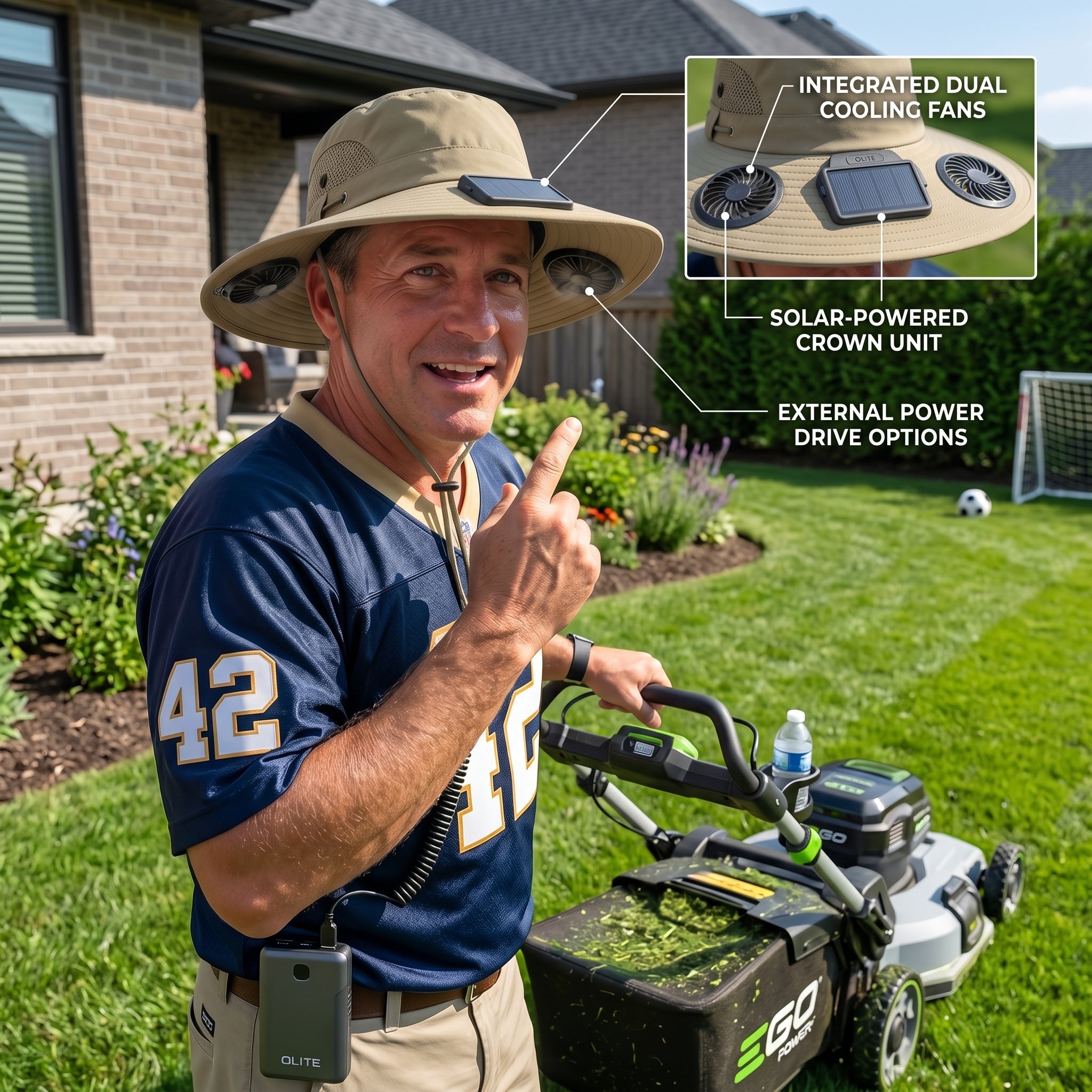Solar Rechargeable Cooling Fan Hat